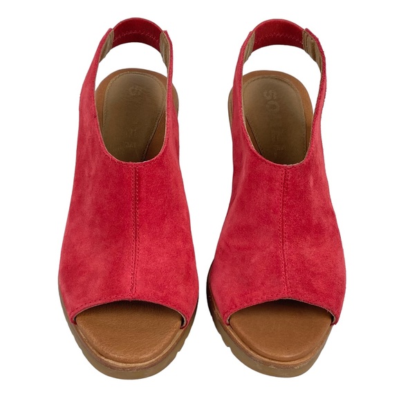 Sorel Ladies After Hours Slingback Sandals in Red size 8